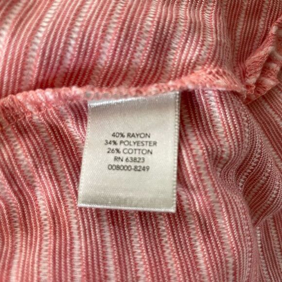 New CJ Banks Red Striped V-Neck Coastal Tunic Top Size 1X - Picture 6 of 8